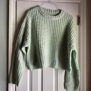Wild Fable Chunky Knit Mint Sweater